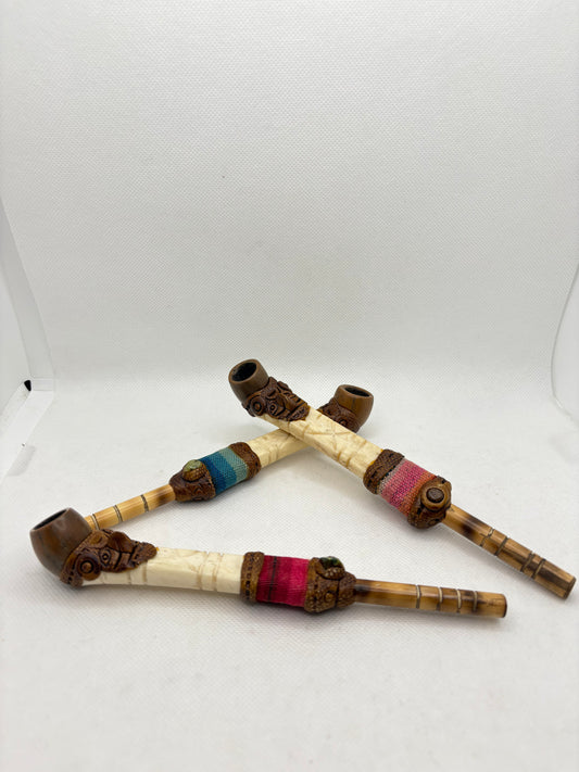 Peruvian Bone Smoking Pipe-Large