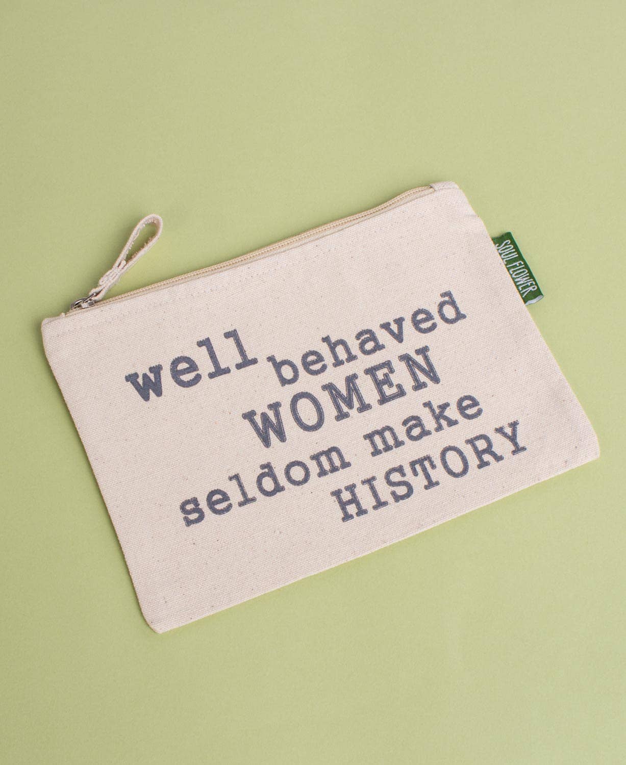 Well Behaved Mantra Large Zipper Pouch