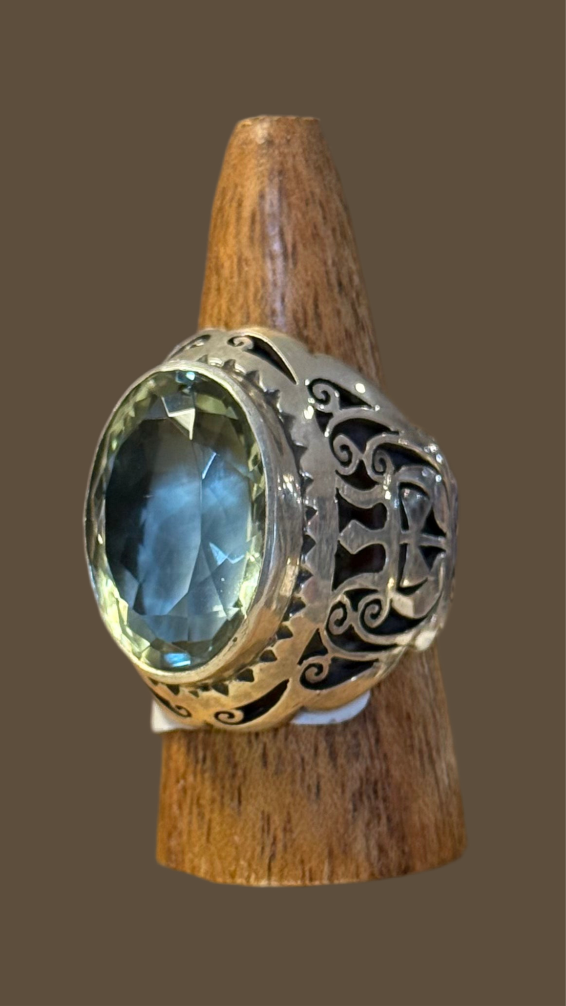 Silver Ring with Large Gemstones