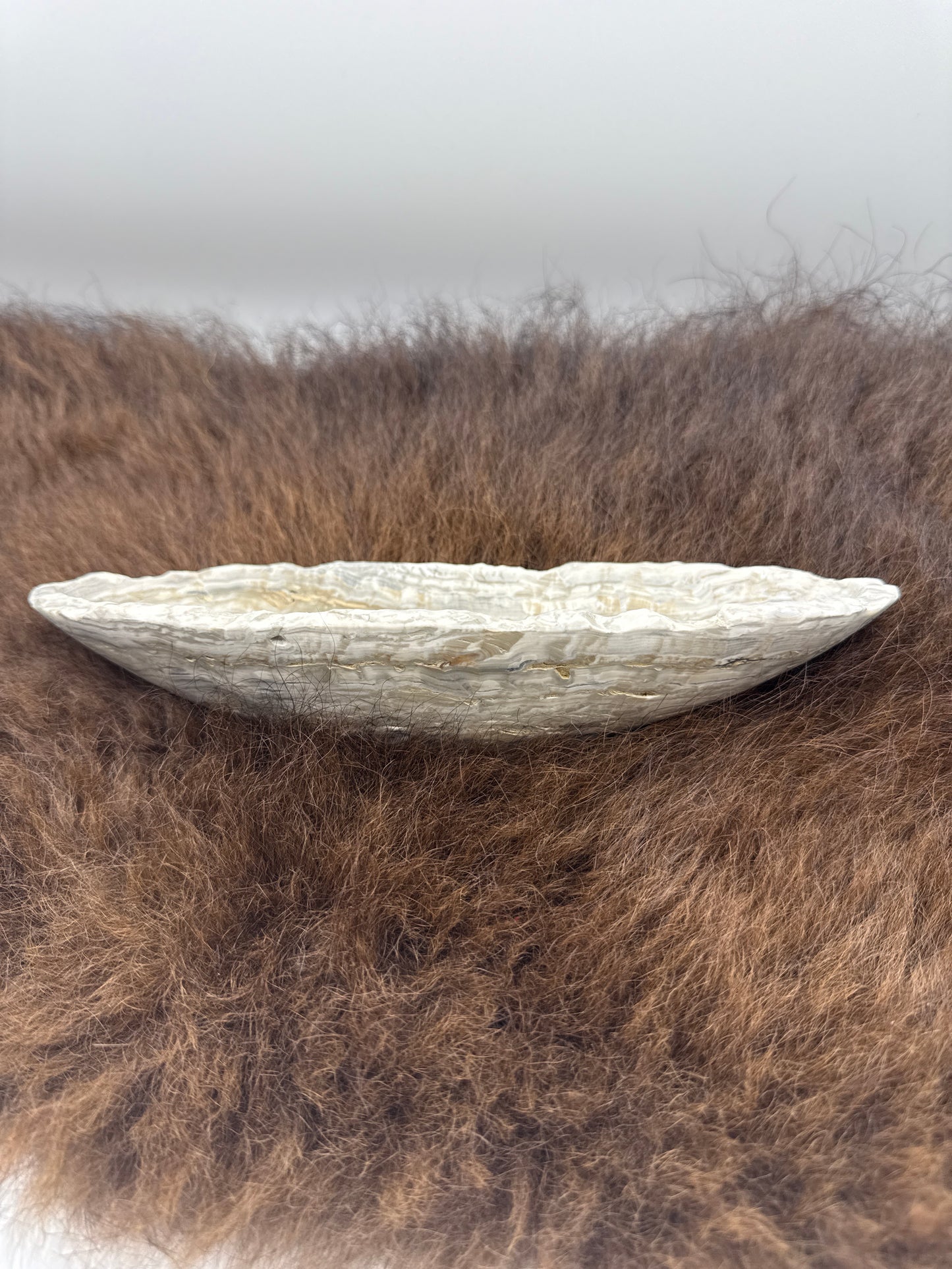 Grey Onyx Canoe Bowl