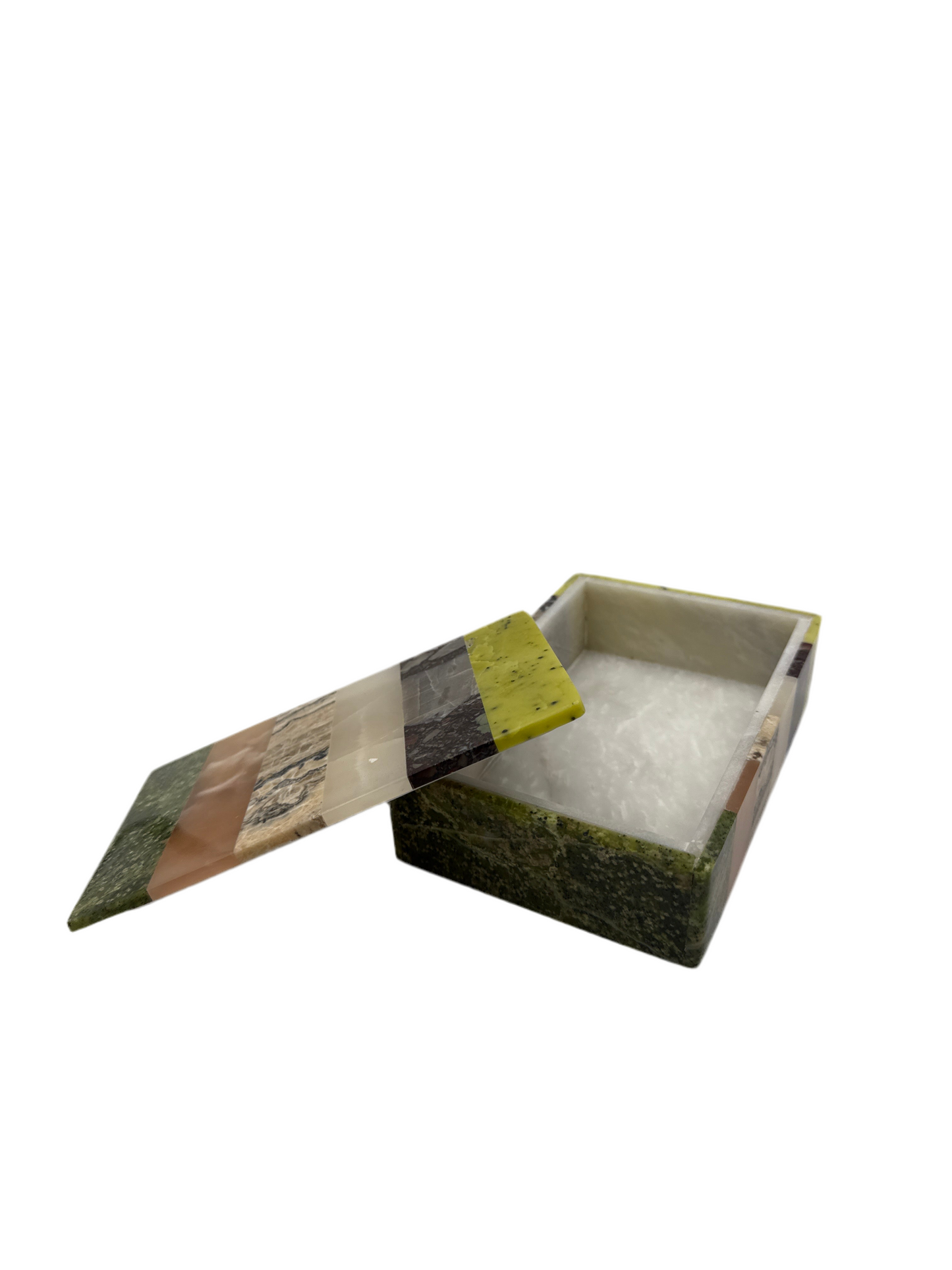 Box with Lid Various Stone Large