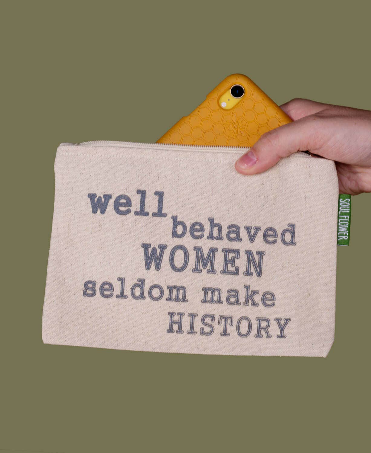 Well Behaved Mantra Large Zipper Pouch
