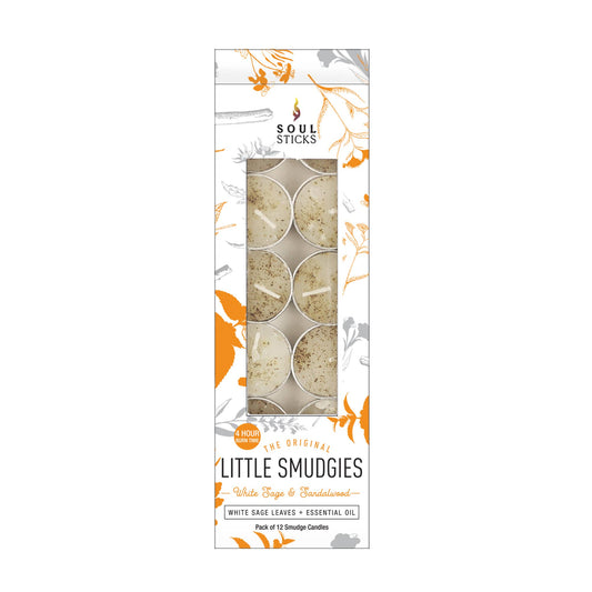 'Little Smudgies' Sandalwood Tealight Smudge Candles (12)