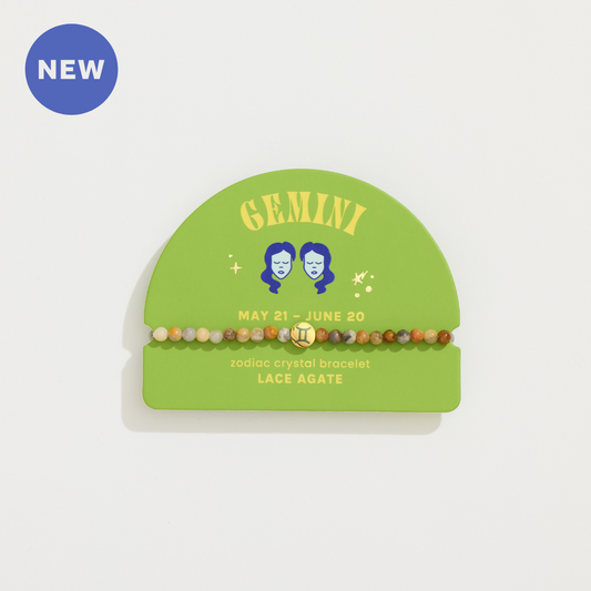 Gemini Mini Zodiac Bracelet – 4mm Crystal Beads