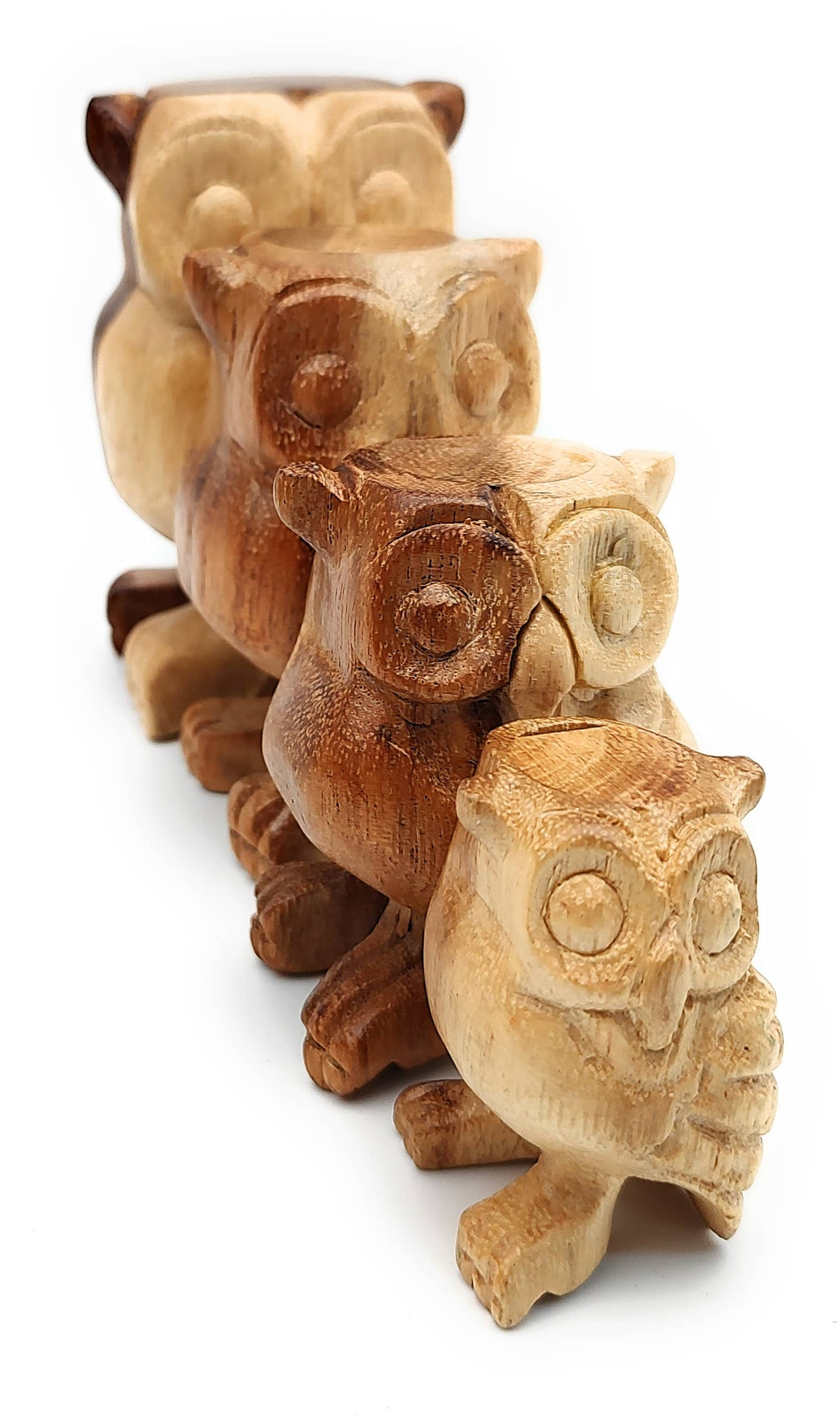 Wooden Hooting Owl 3 inch