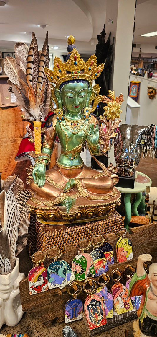 Green Tara Statue- Buddhist/Hindu Goddess of protection & overcoming obstacles