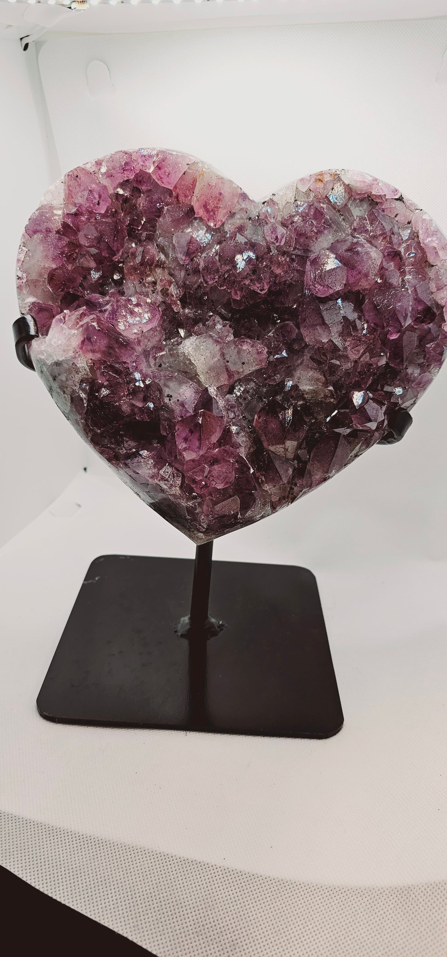 Amethyst Heart on Stand
