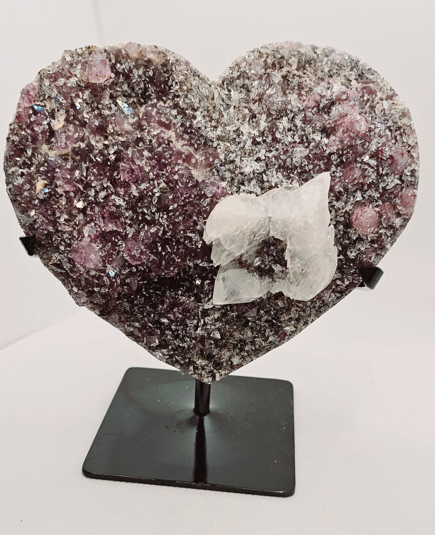 Amethyst Heart on Stand