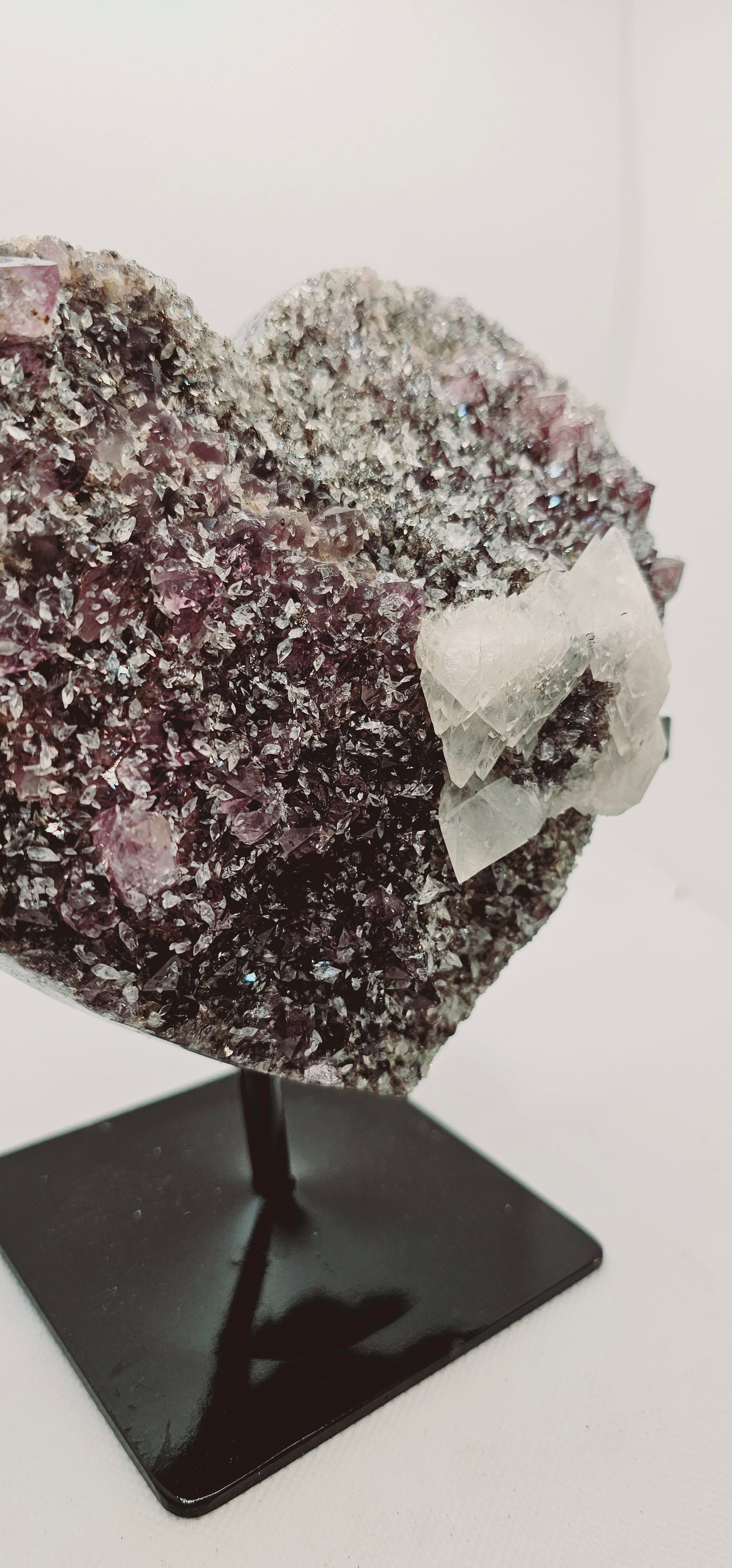 Amethyst Heart on Stand