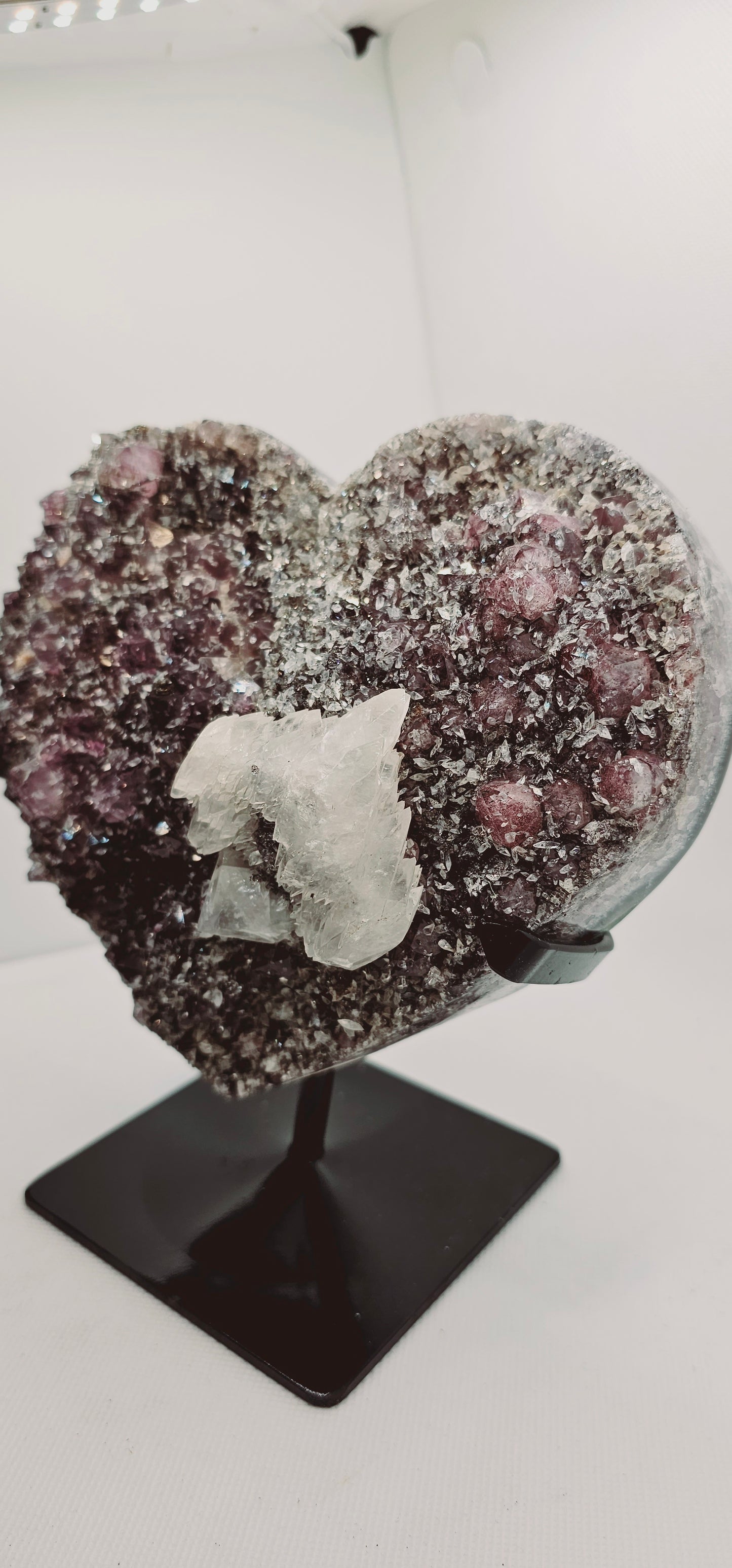Amethyst Heart on Stand
