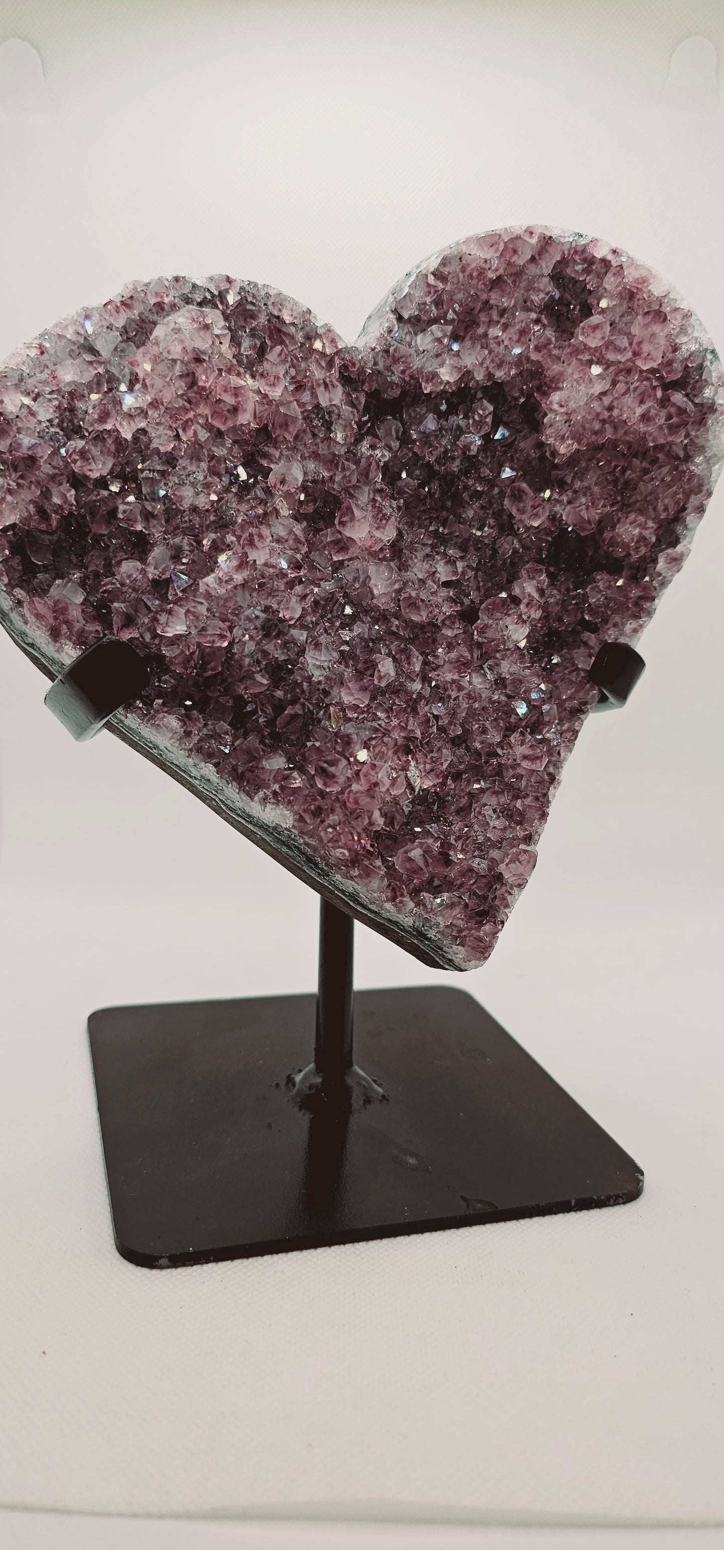 Amethyst Heart on Stand