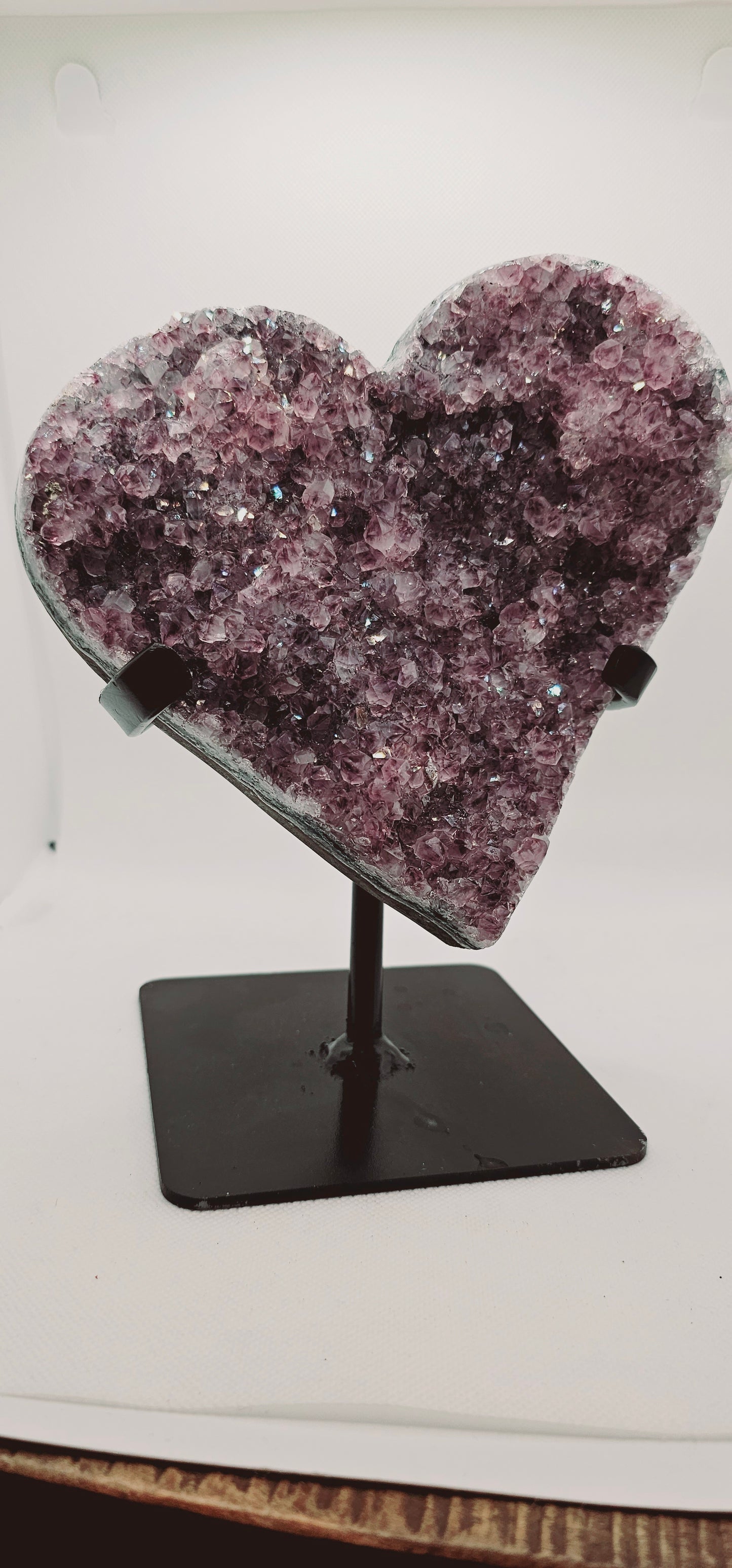 Amethyst Heart on Stand