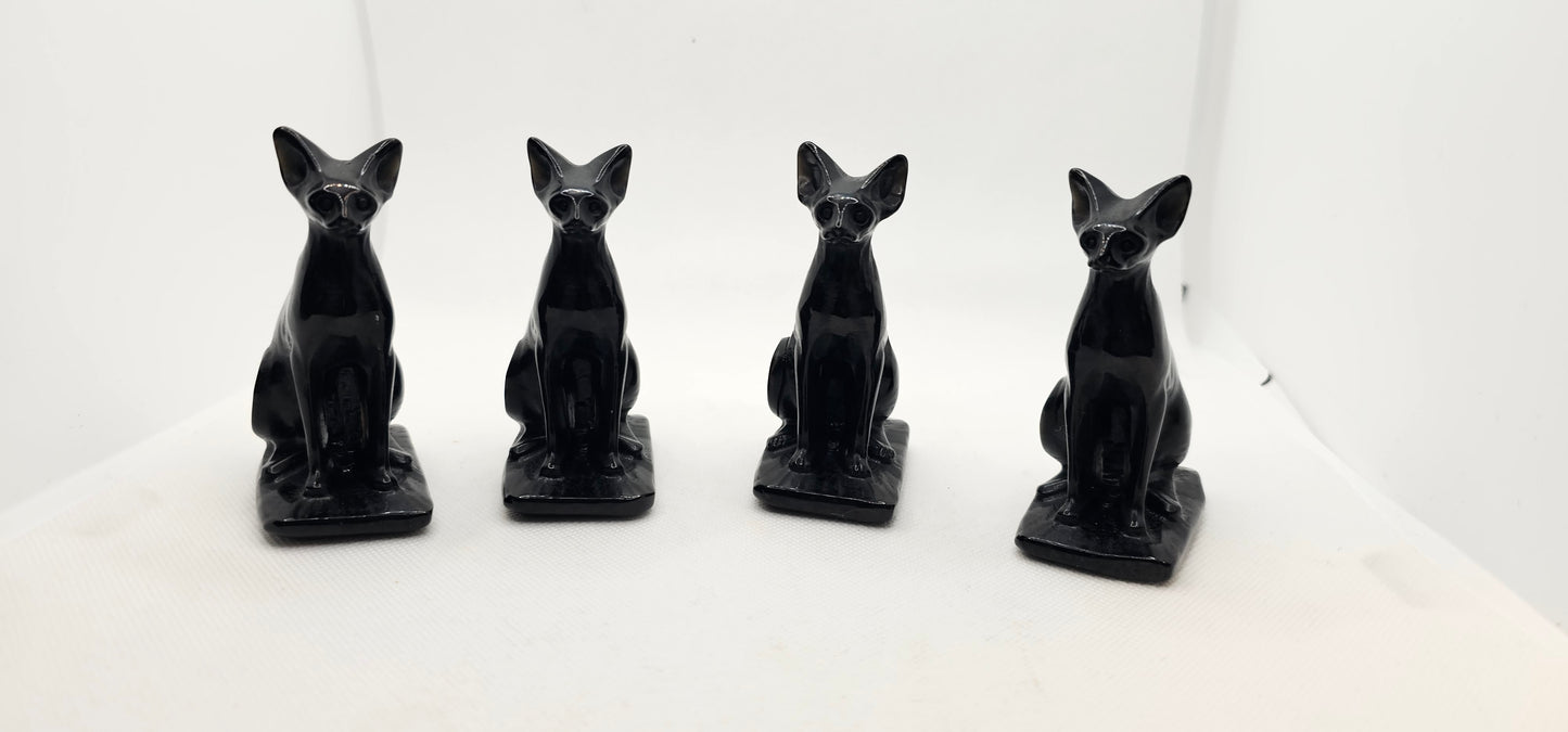 Egyptian Obsidian Cats
