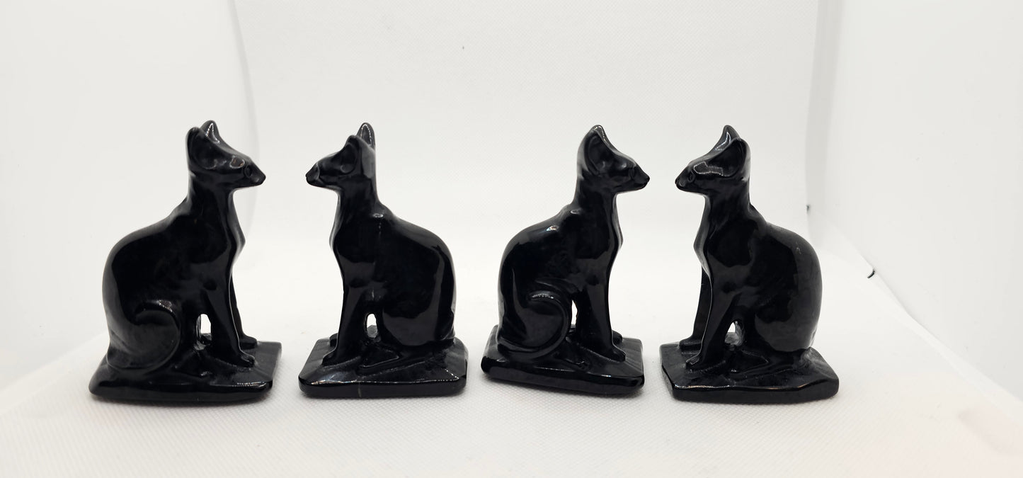 Egyptian Obsidian Cats