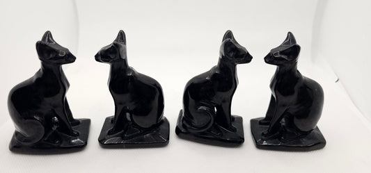 Egyptian Obsidian Cats