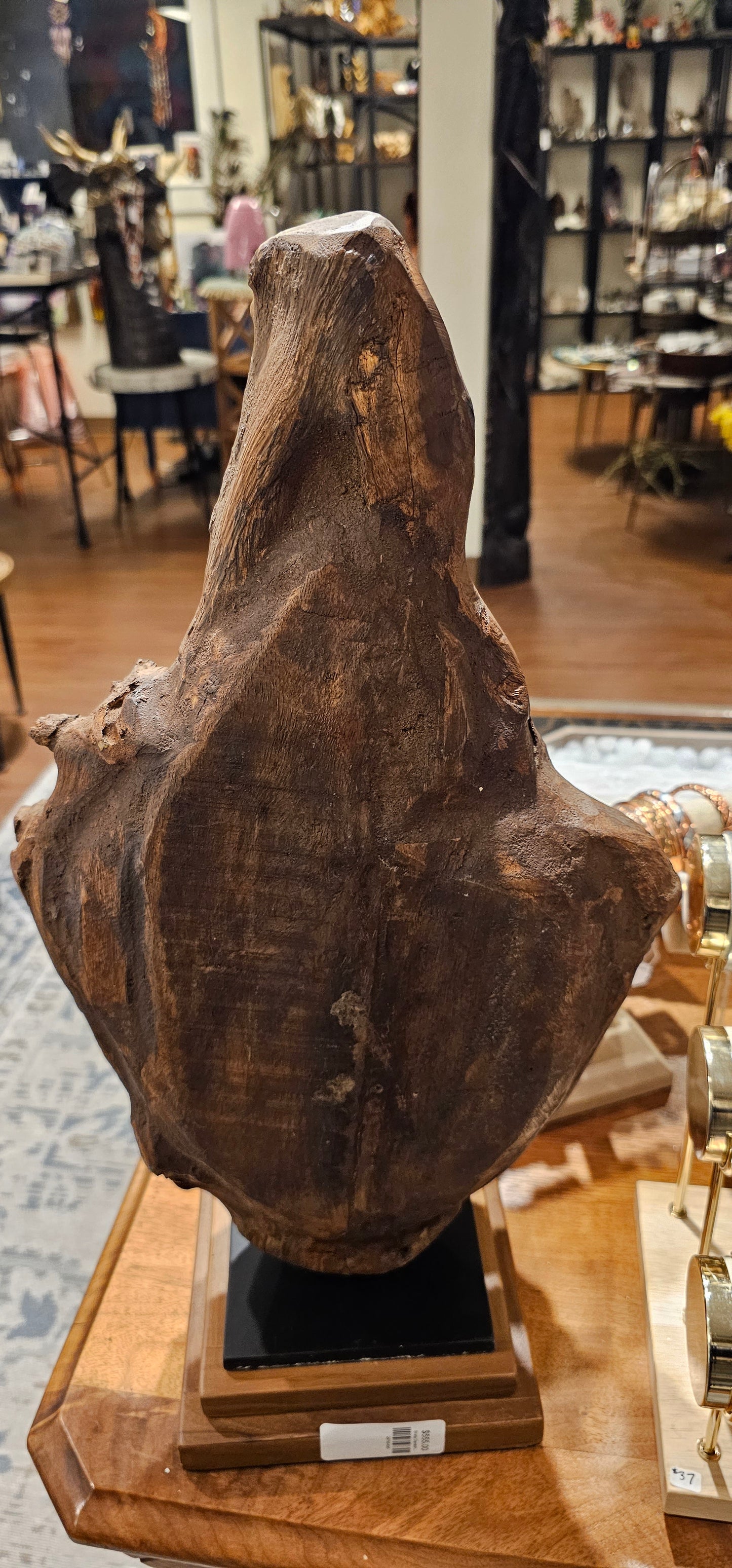 Brass Ganesha encased in Wood from Bali