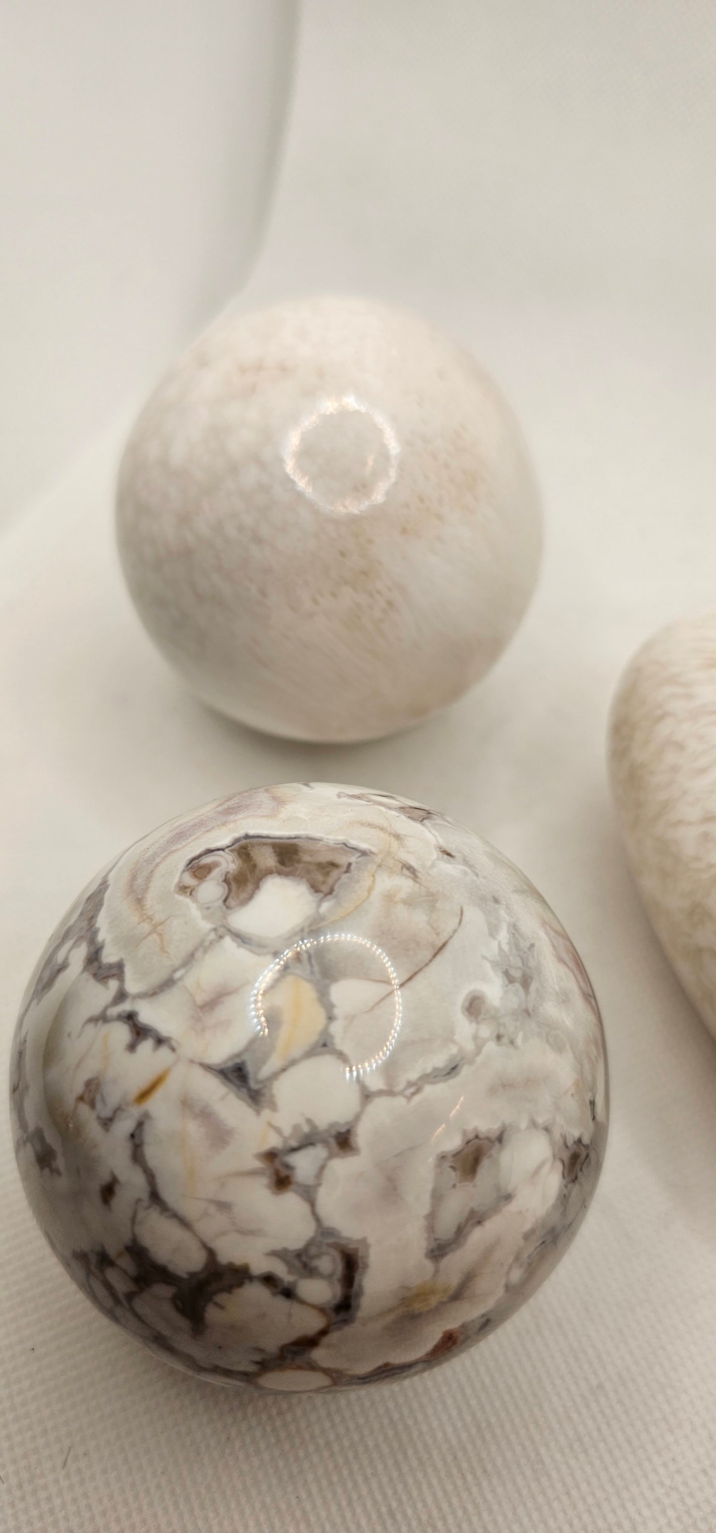 Scolecite Sphere or Oval Stone or Flower Agate