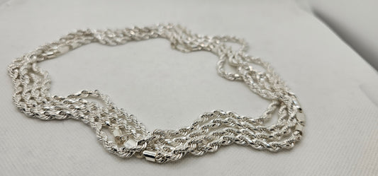 Silver Woven Chain- 30 Inches
