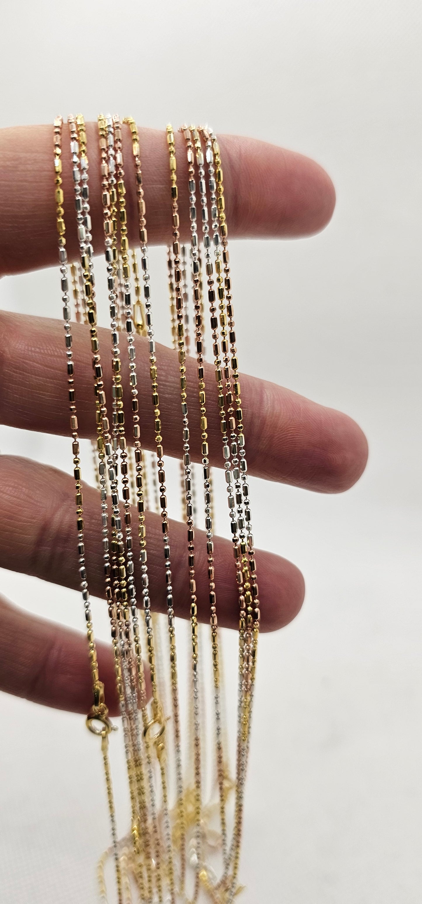 Gold, Silver, Copper Trifecta Necklace- 14 Inches