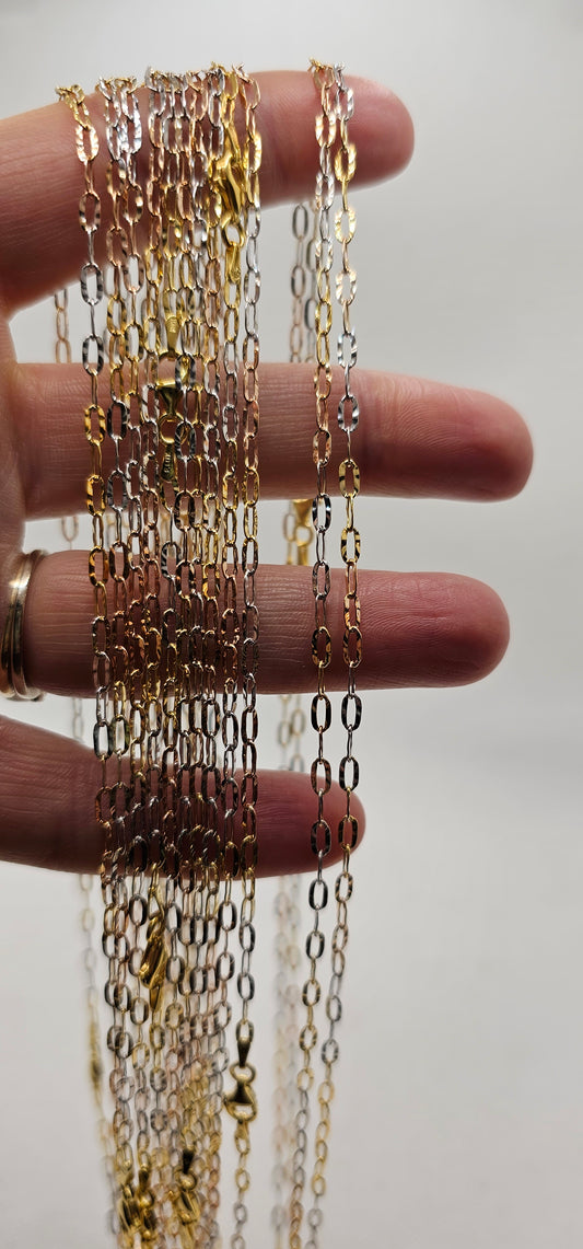 Gold, Silver, Copper Trifecta Necklace- 16 Inches