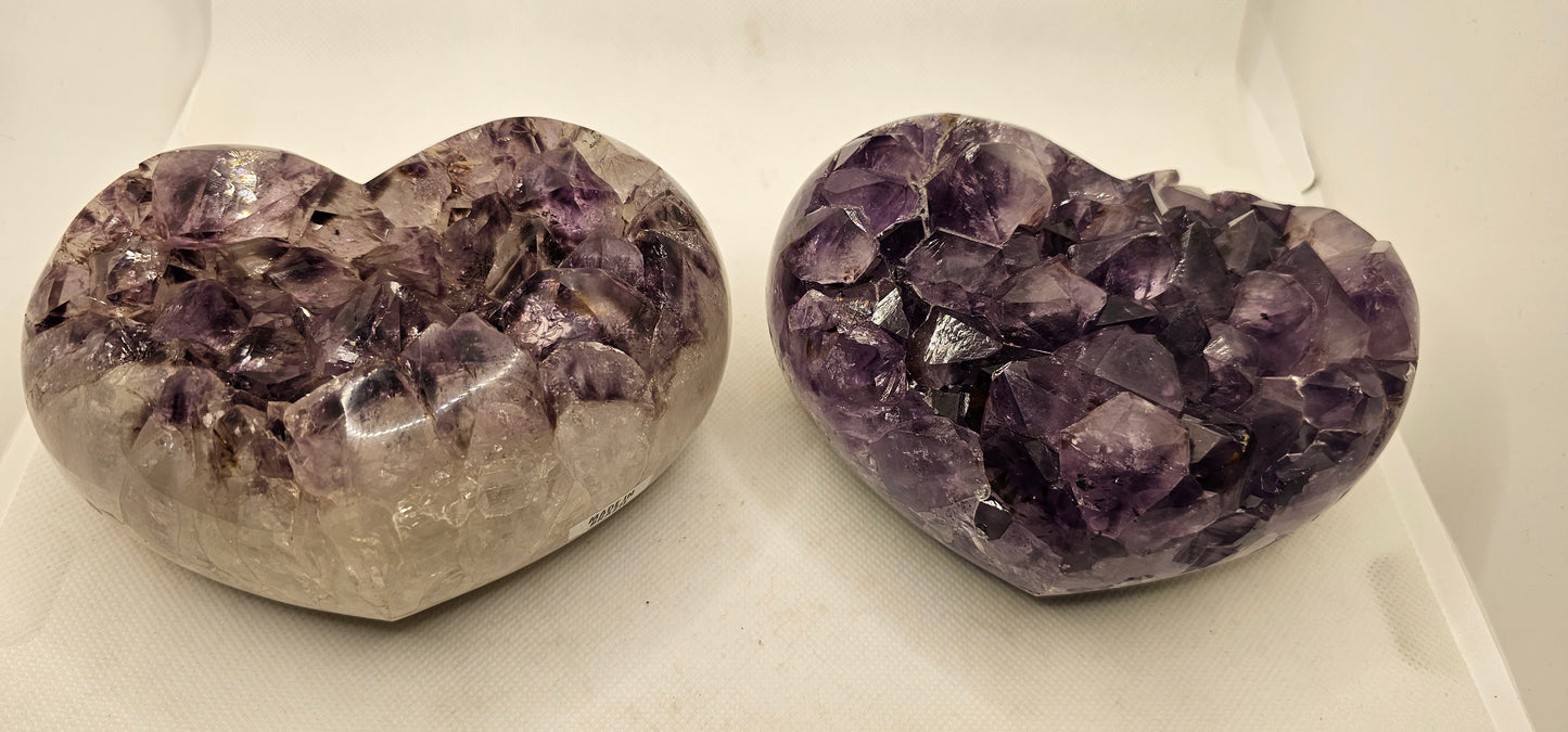 Amethyst Hearts- Druzy Points (Medium)