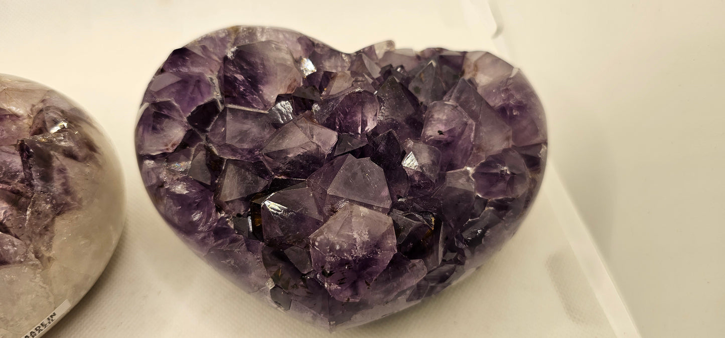 Amethyst Hearts- Druzy Points (Medium)