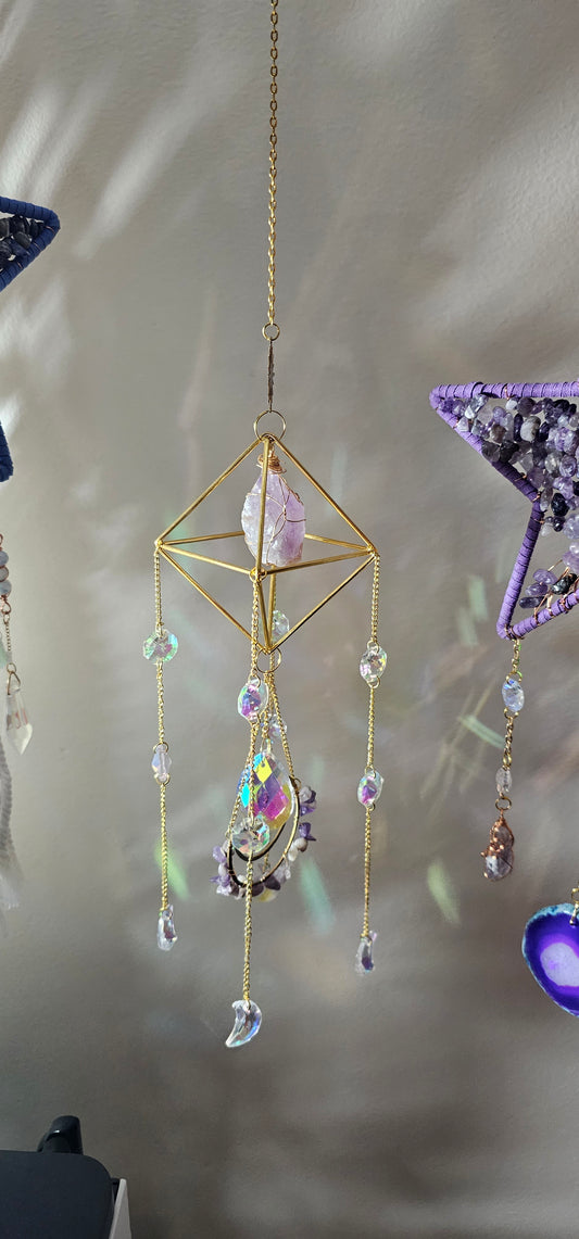 Suncatcher Pyramid with Gemstones