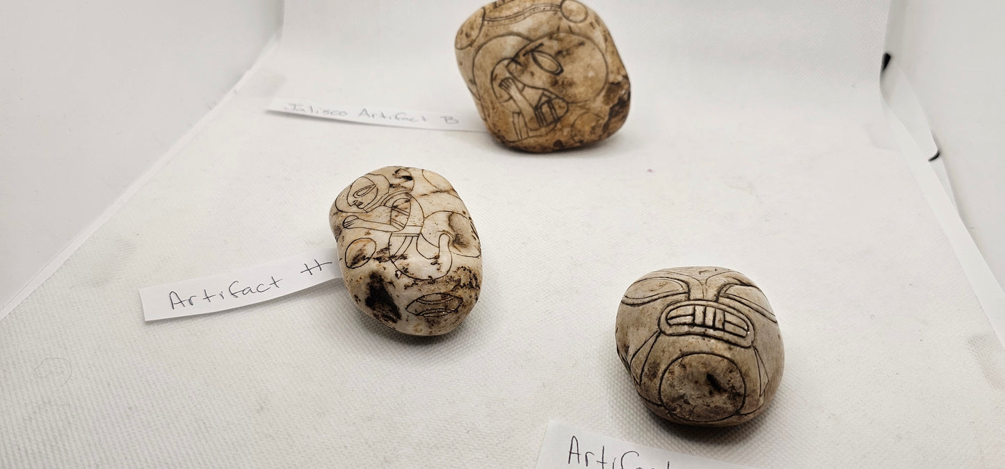 Jalisco Mexico Artifacts- Alien Artifact B, G & H- Palm Sized