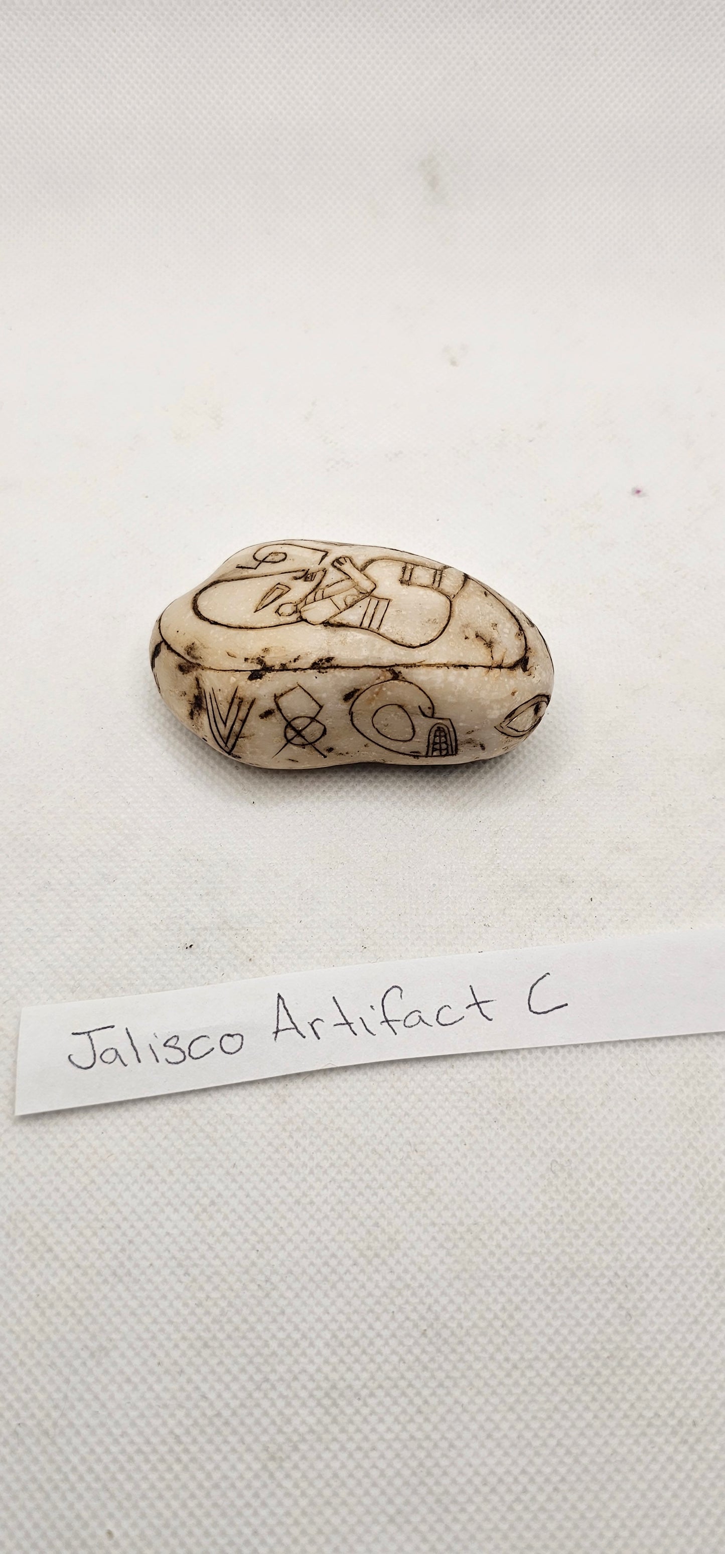 Jalisco Mexico Artifacts- Alien Carvings- Artifacts A & C- E Palm Size