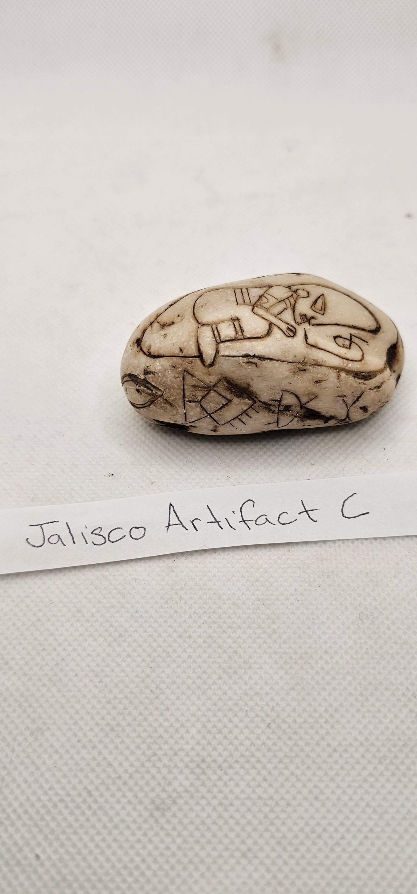 Jalisco Mexico Artifacts- Alien Carvings- Artifacts A & C- E Palm Size