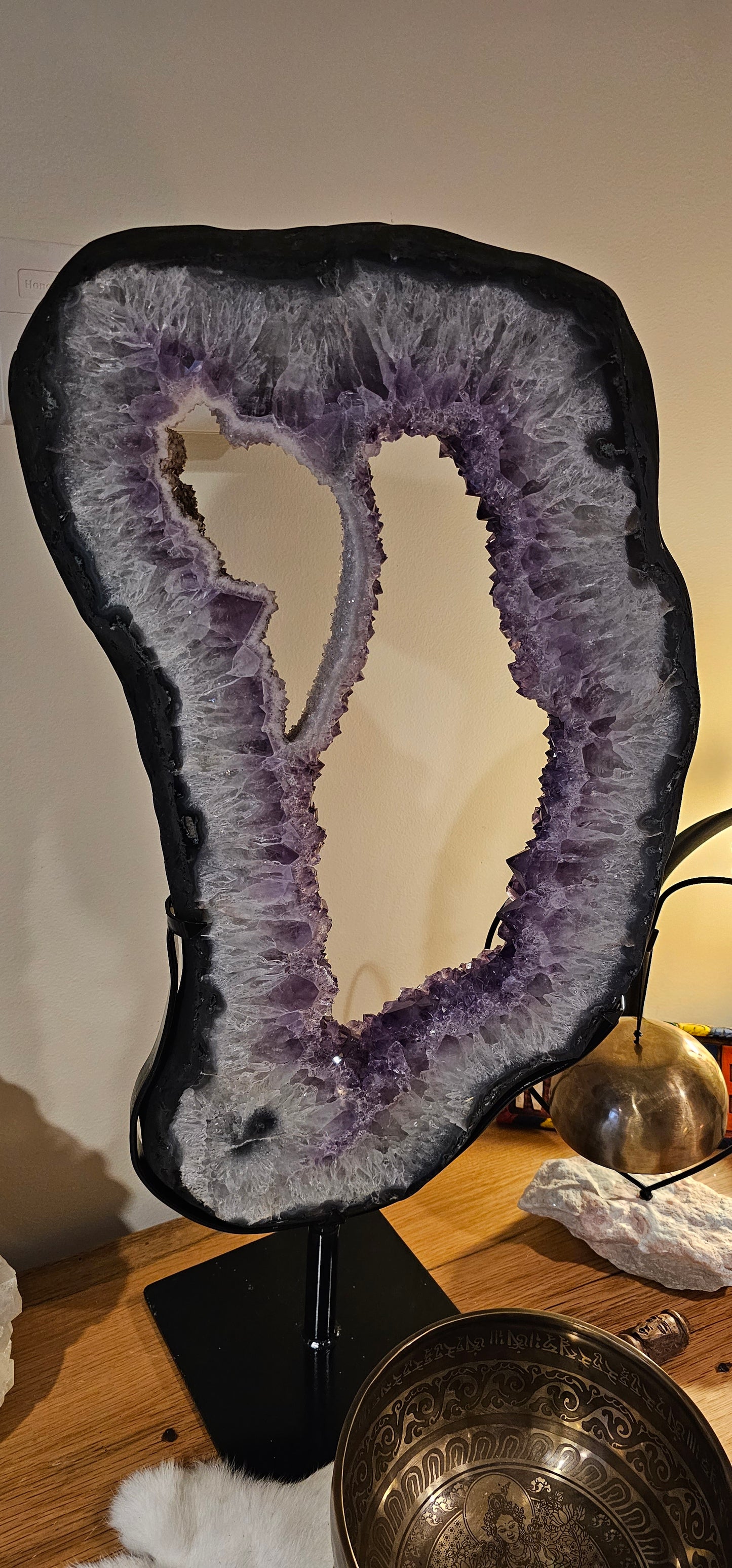 Amethyst on Metal Stand
