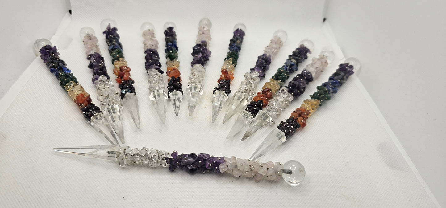 Chakra or Amethyst Crystal Wands