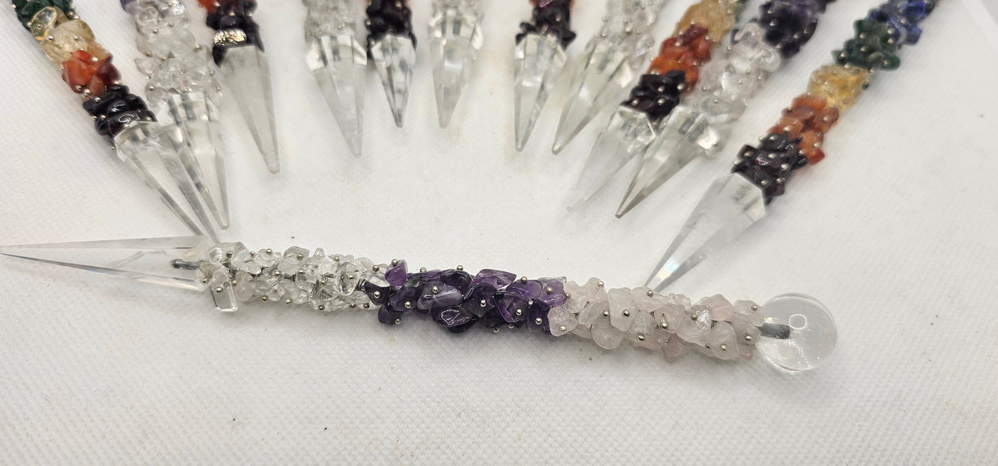 Chakra or Amethyst Crystal Wands