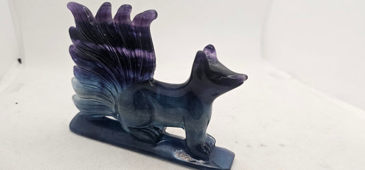 Flourite Fox with Fan Tails