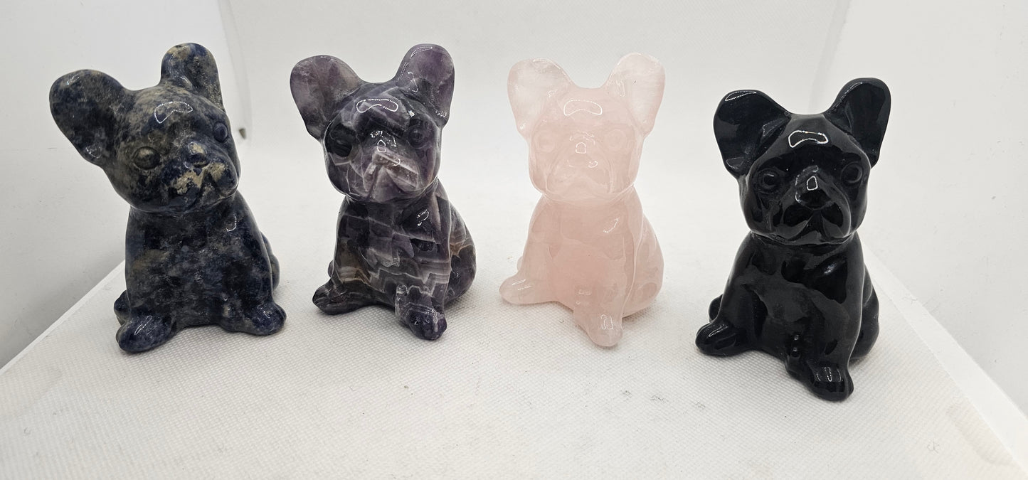 Frenchie Bull Dog Stone Figurine