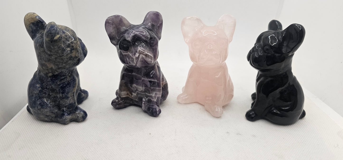 Frenchie Bull Dog Stone Figurine