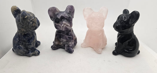 Frenchie Bull Dog Stone Figurine