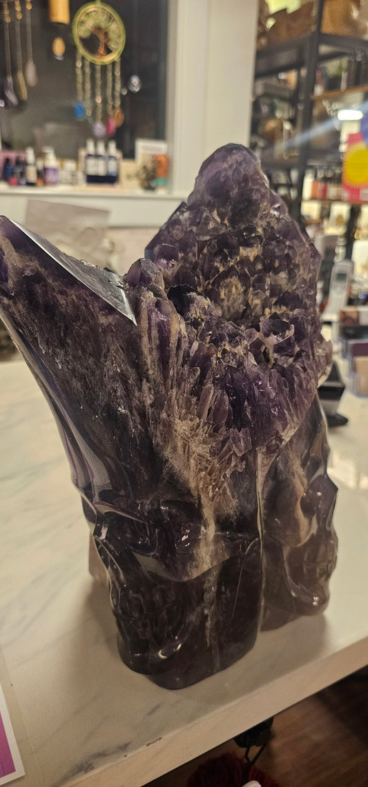 Amethyst Skull Carvings