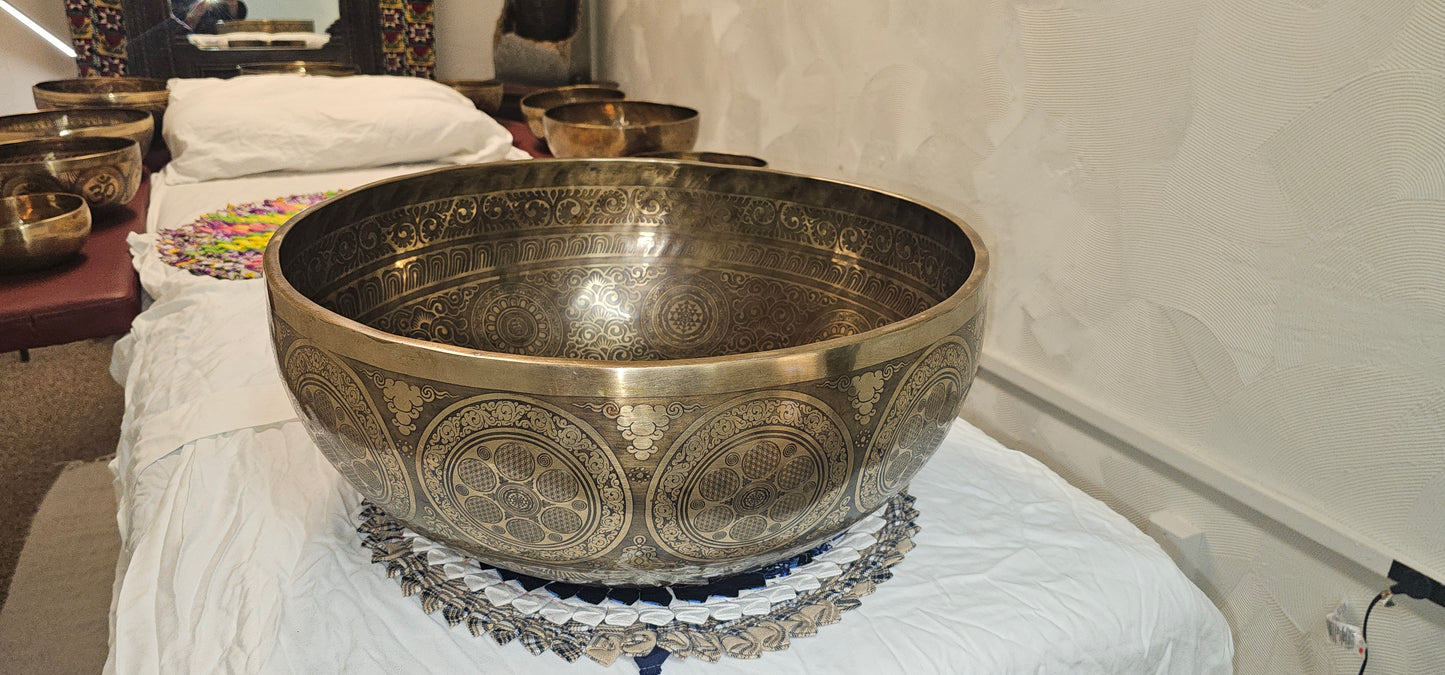 Etched Himalayan Mother Bowl 20"