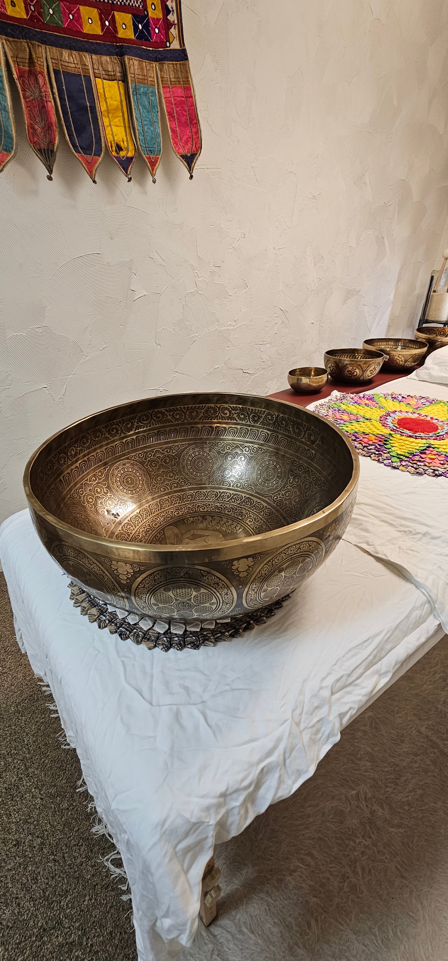 Etched Himalayan Mother Bowl 20"
