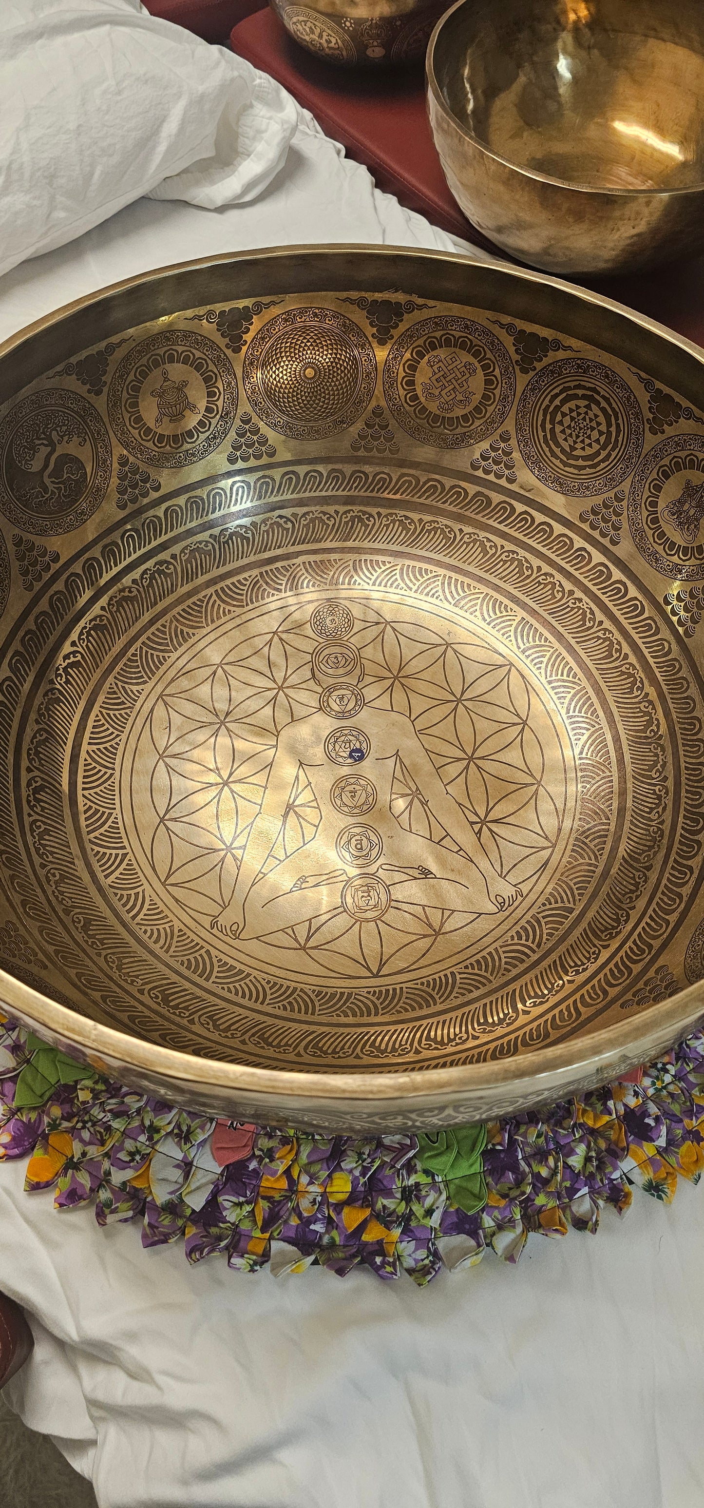 Etched Himalayan Mother Bowl 20"