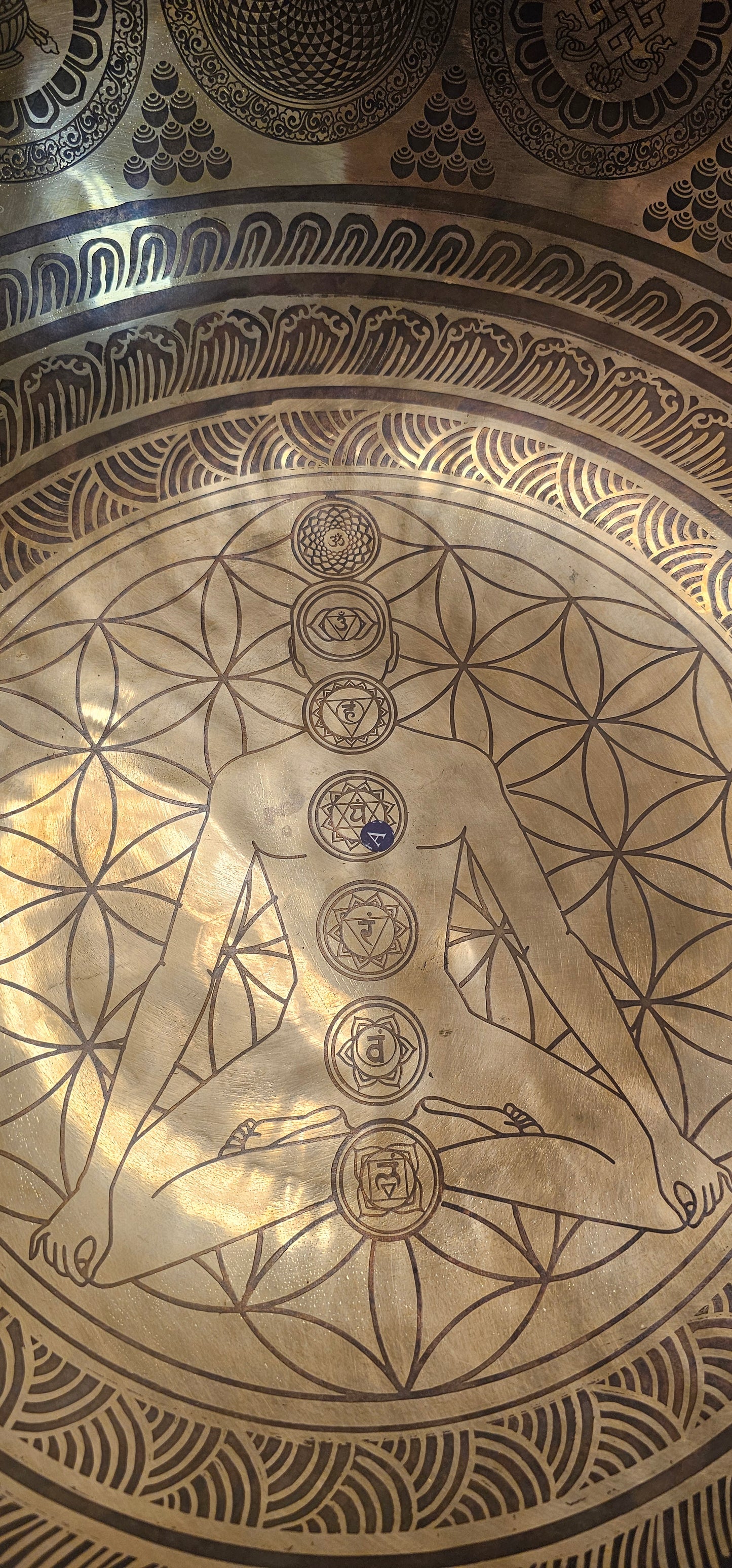 Etched Himalayan Mother Bowl 20"