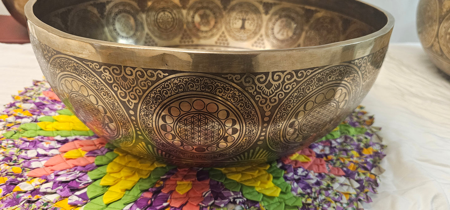 Etched Himalayan Mother Bowl 20"