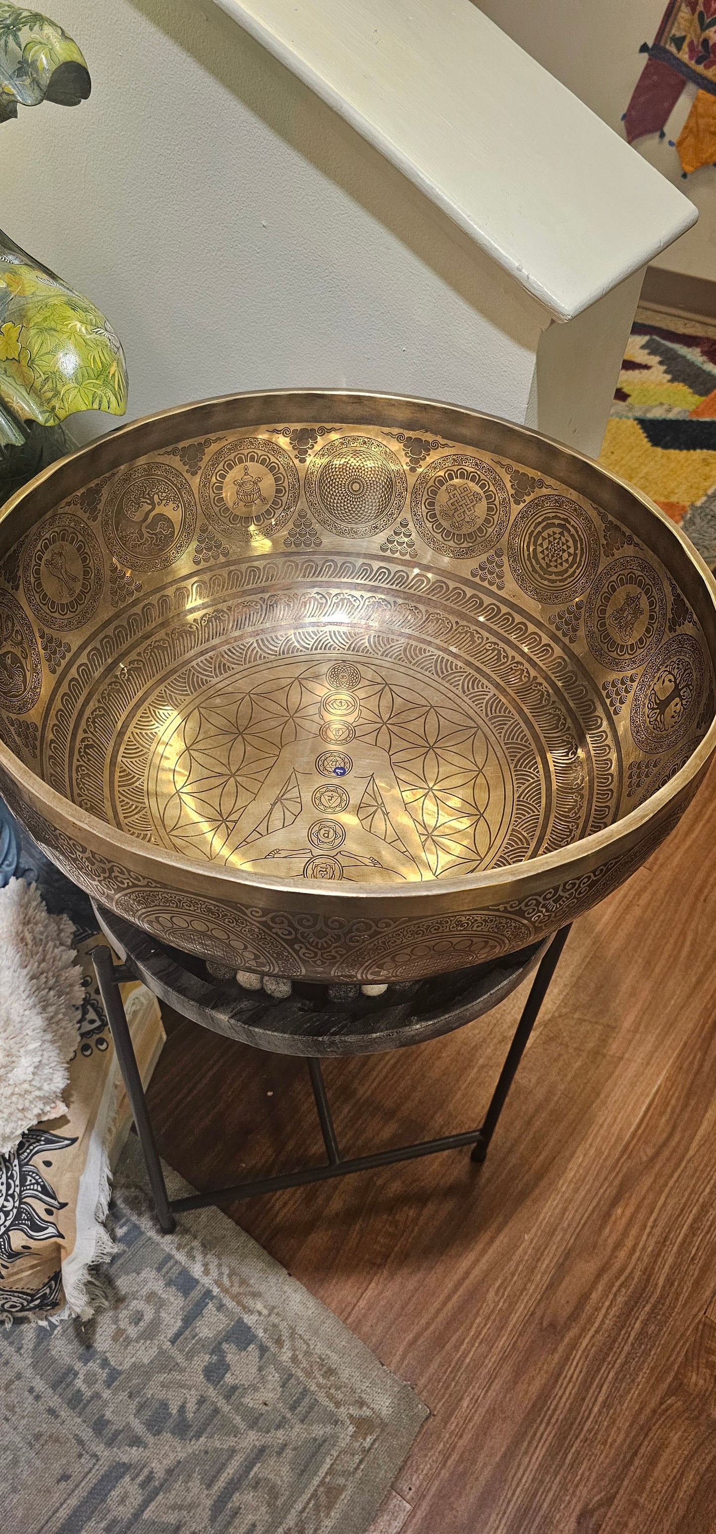 Etched Himalayan Mother Bowl 20"