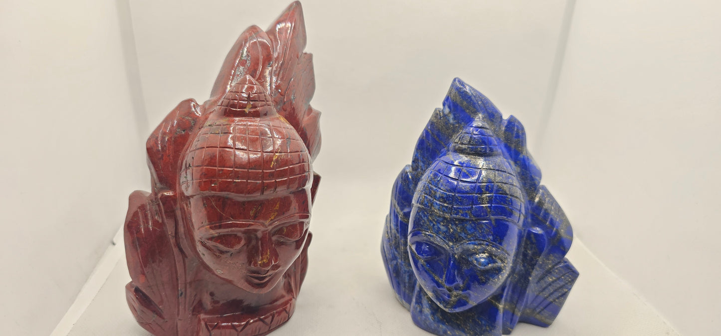 Red Jasper Buddha with Leaf