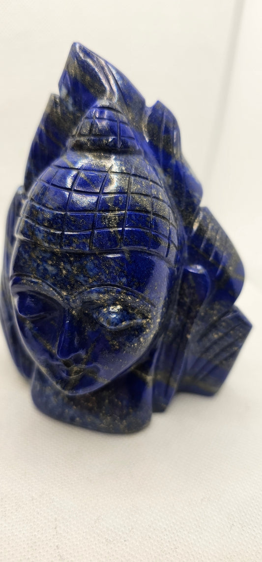 Lapis Buddha with Leaf