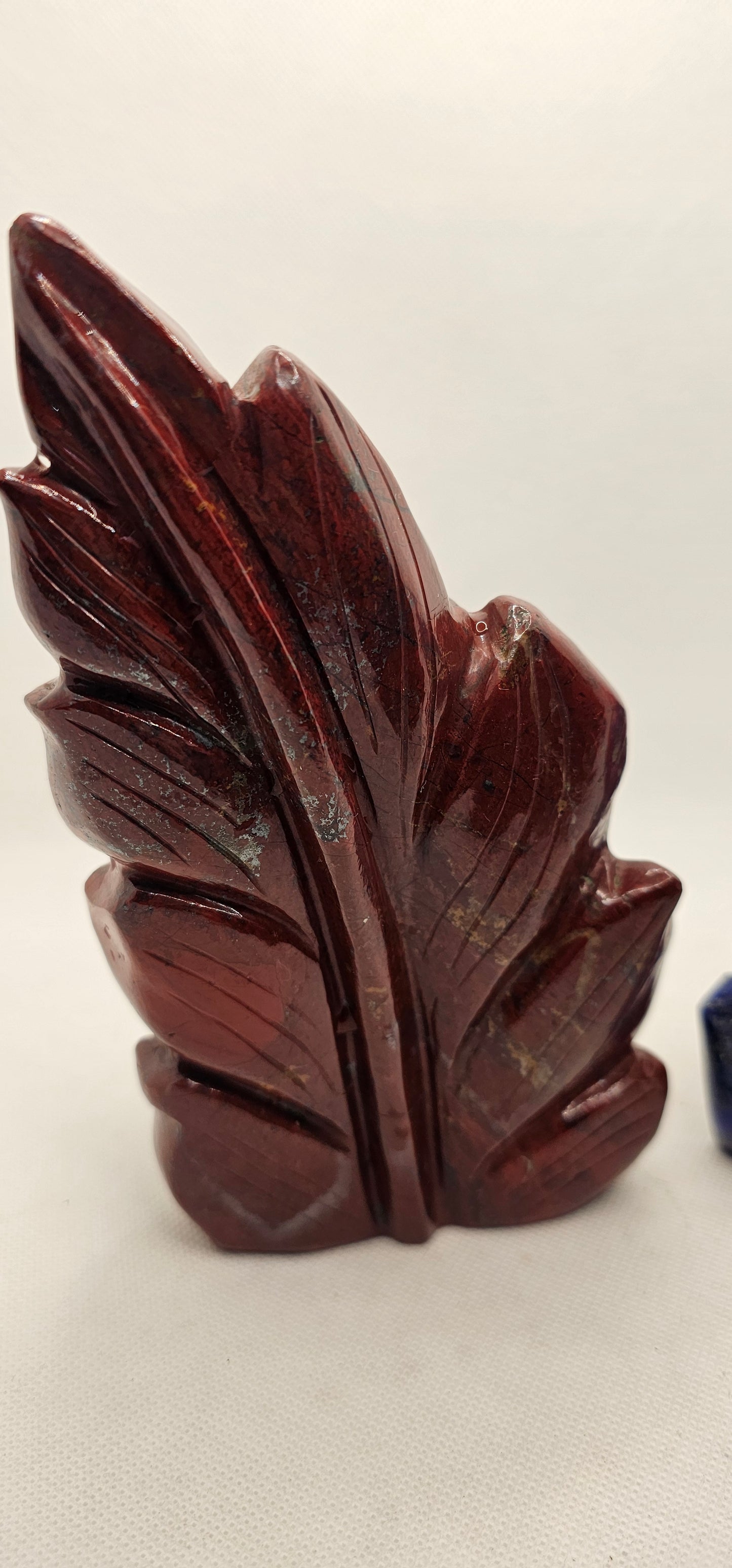 Red Jasper Buddha with Leaf