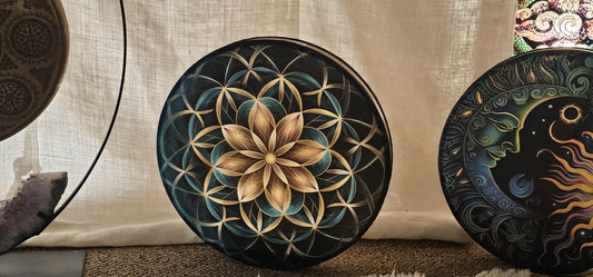 Flower of Life Rain Drum 18"