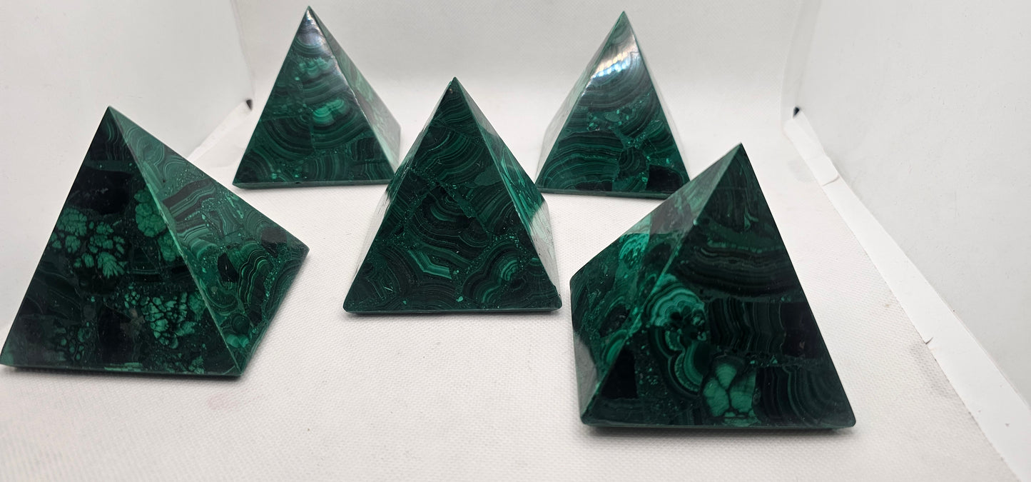 Malachite Pyramids (Large)