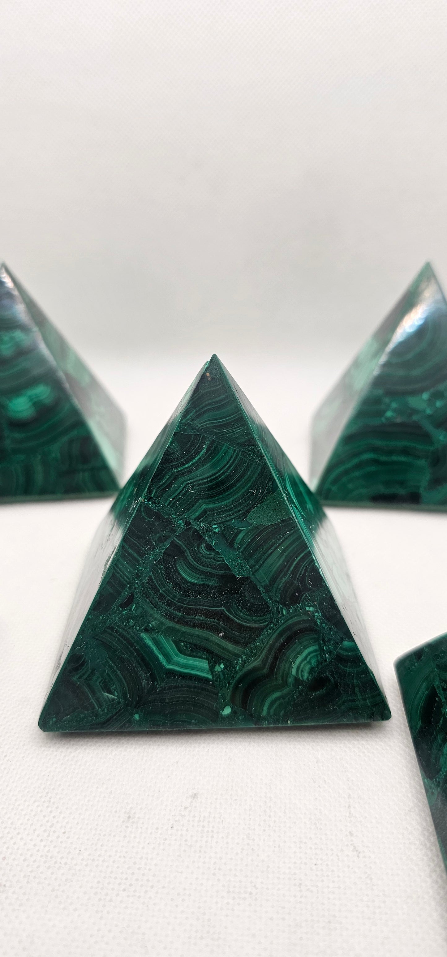 Malachite Pyramids (Large)